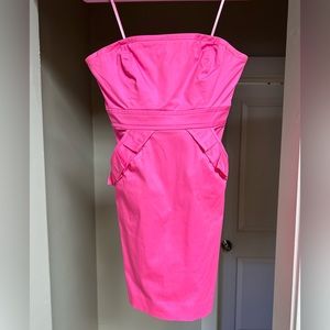 J. Crew Hot Pink Strapless Party Dress